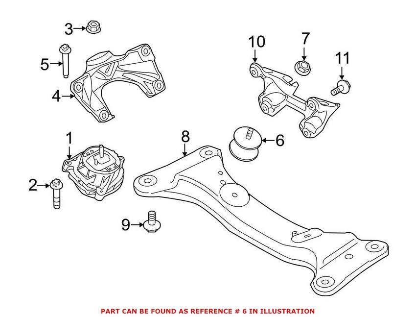 BMW Transmission Mount 22312284819